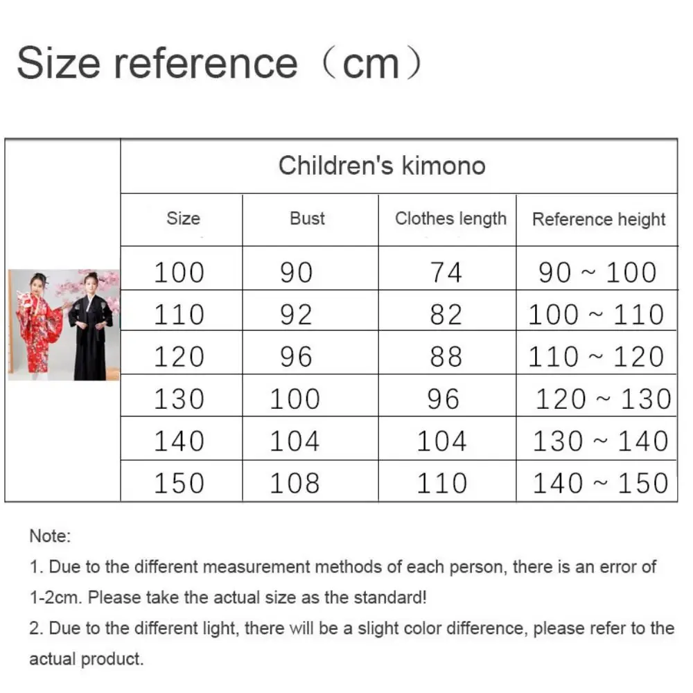 Printed Floral Children Traditional Japanese Kimono Japanese Style Elegance Kids Sakura Girl Kimono Dress Asian New