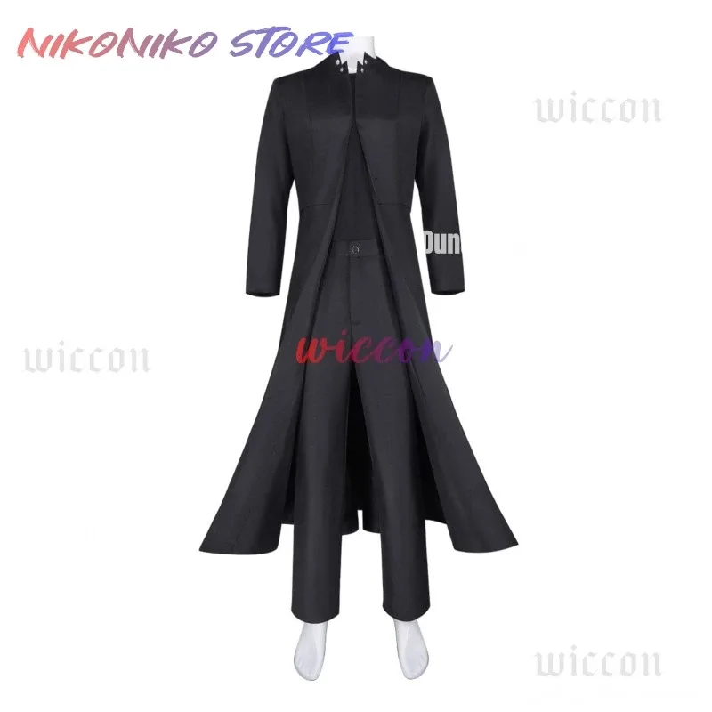 

COSda@MatrixNeo Cosplay Costume Black Men Neo Long Trench Coat Jacket Uniform Halloween Party Stage Performance Suit Costom Made