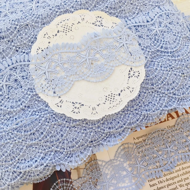2Yard Light Blue Star Embroidery Lace Trim Wedding Dress Decorative Ribbon  Tape Clothes Trimming DIY Sewing Material Accessories - AliExpress 15