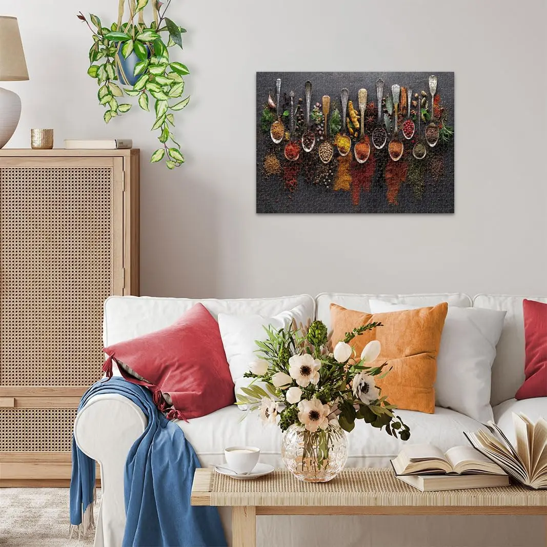 120/300/500/520/1000/1314 Pcs World Spices Map Creative Jigsaw Puzzle Adults Anti Stress Puzzles Toys for Kids Games Xmas Gift