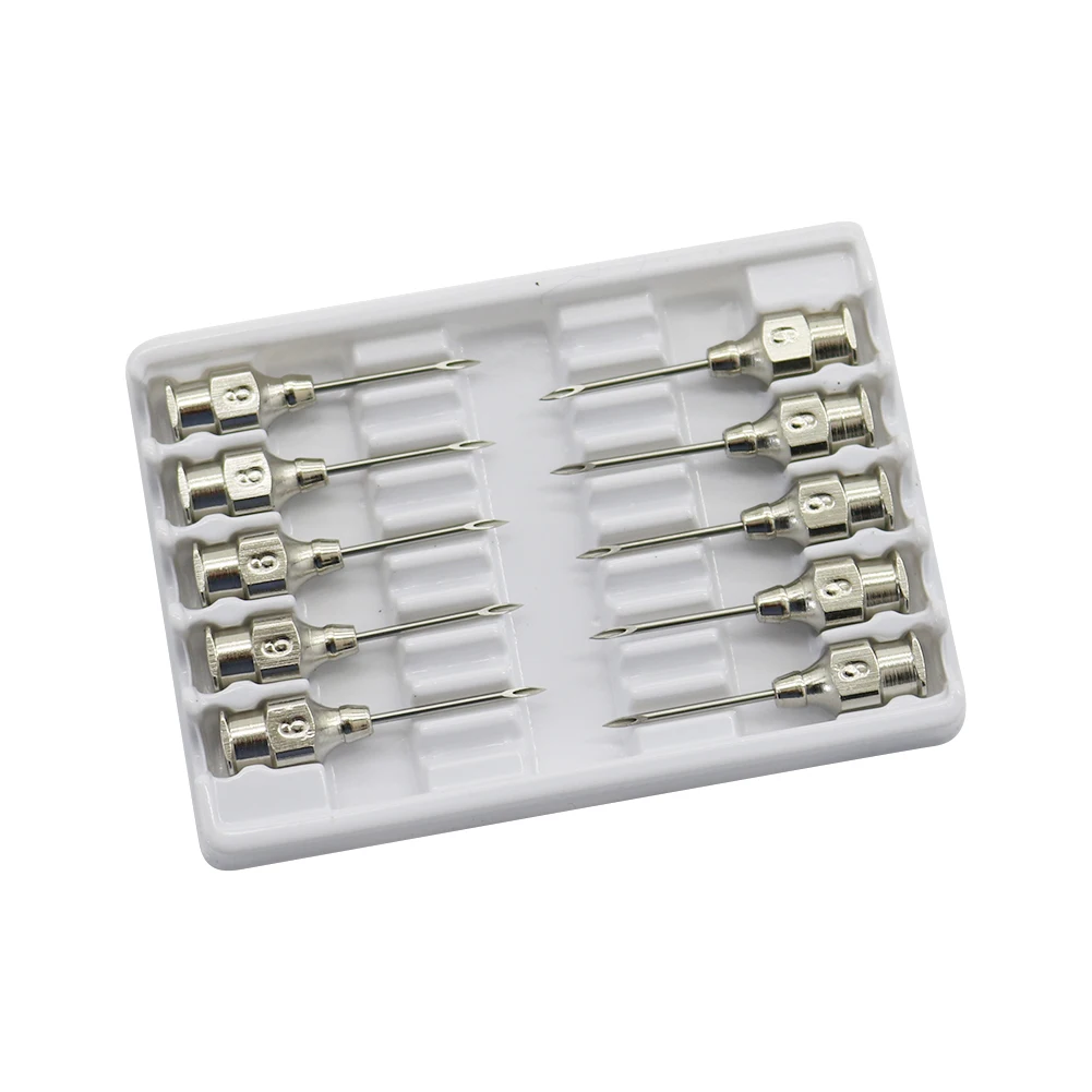 10 Pcs/Box Poultry Animal Injection Needle 304 Stainless Steel Chicken Injection Needle Farm Animal Pig Cattle Sheep Injection