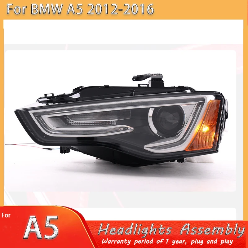 

2 PCS Car Accessories Lamps FOR Audi A4 2012-2016 xenon Front Light DRL Head Lamp Turn Signal LED Projector Lens US Version