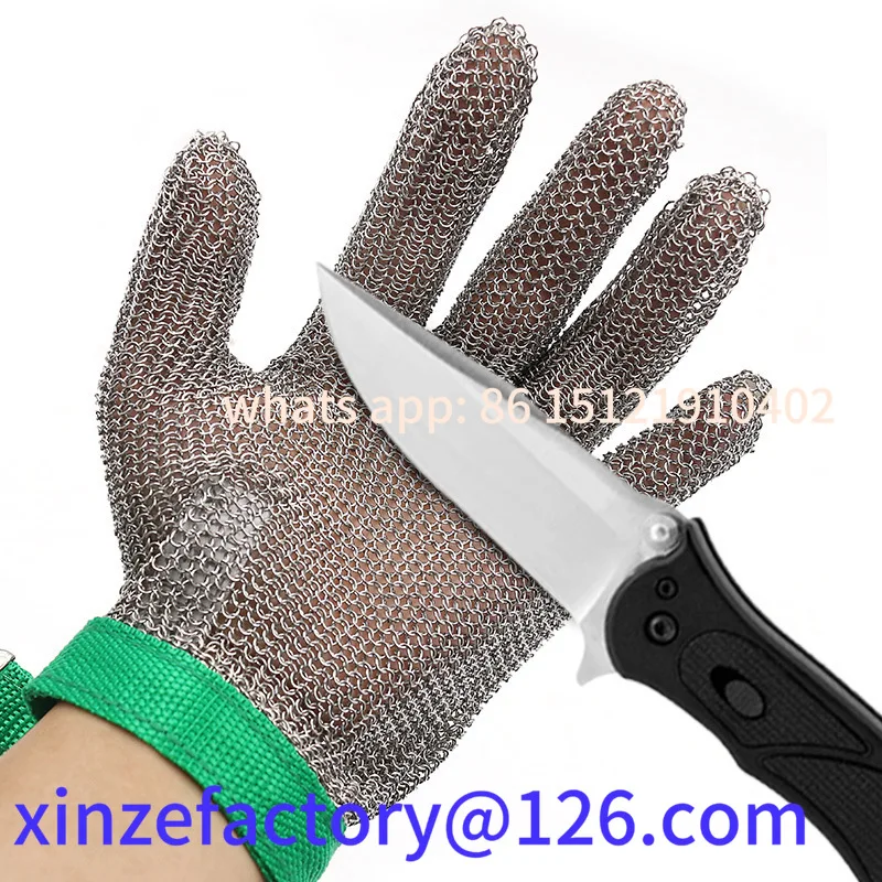 Be suitable for Stainless Steel Ring Mesh Gloves Anti Cut Knife Resistant Chain Mail Hand Protection Kitchen Butcher Glovecustom