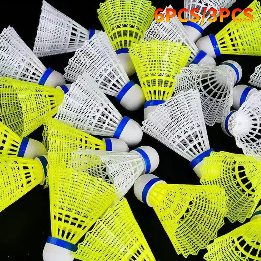 3/6 Pcs High Speed Badminton Birdies Great Stability Badminton Ball Outdoor & Indoor Use Nylon Badminton for Beginner Practice