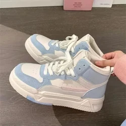 Blue Platform Sneakers Women's Sports Shoes Vintage Casual Vulcanize Kawaii Lolita Harajuku School Boot Female Flats New Trend