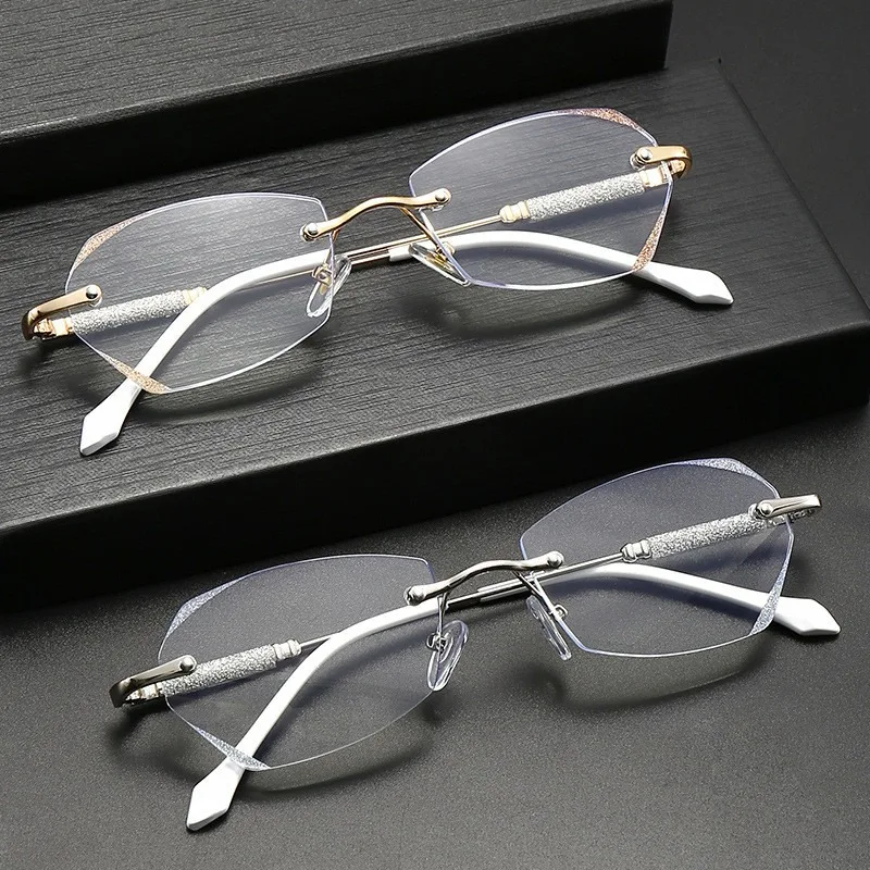 1 Stück Unisex-Brille mit blauen, klaren Gläsern, Anti-Ermüdungs- und Blendschutz für Bildschirme, Y2K randloses PC-Gerät