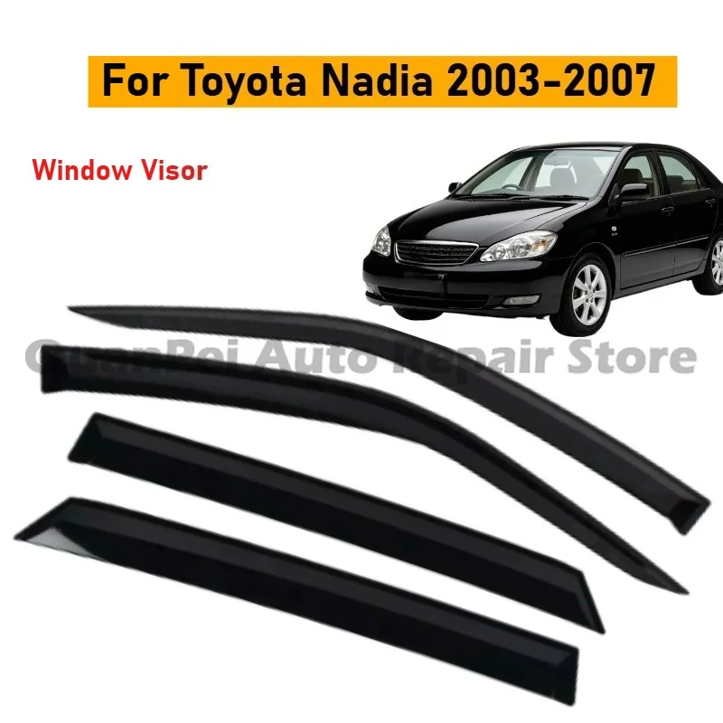 

Premium Side Window Visor Rain Guard Eyebrow No Drilling For Toyota Nadia 03-07 SXN10 SXN15 Compact MPV Durable Exterior Parts