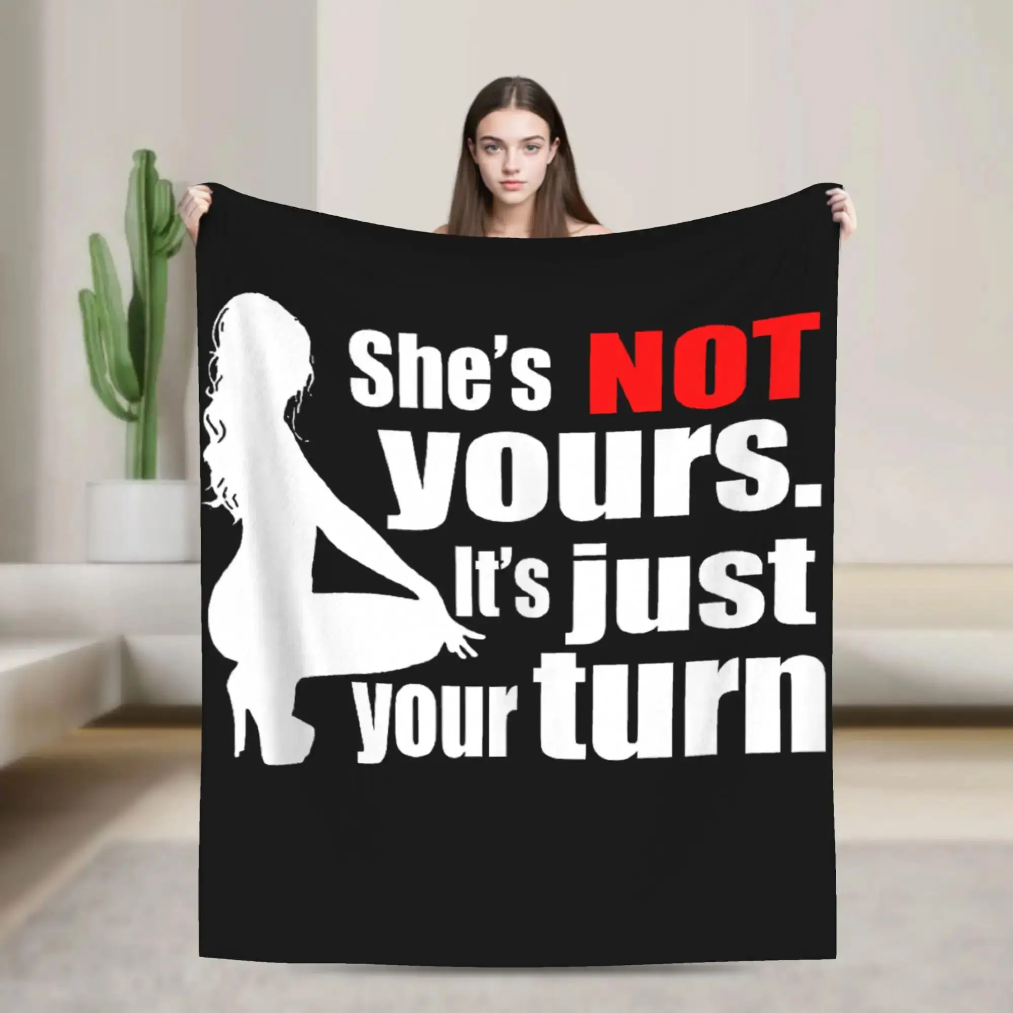 

Одеяло-плед She Is Not Yours "Its Just Your Turn" из фланели, зимнее, мягкое, для кресла, кровати, дивана, модное покрывало