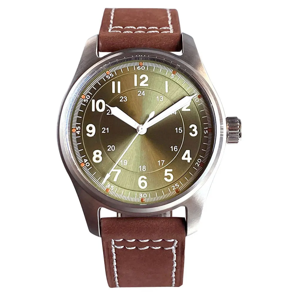 Tandorio Business 39mm Pilot Retro Automatic Mechanical Watch For Miyota 8215/PT5000 200m Waterproof Sapphire Crystal Glass Lume view 3