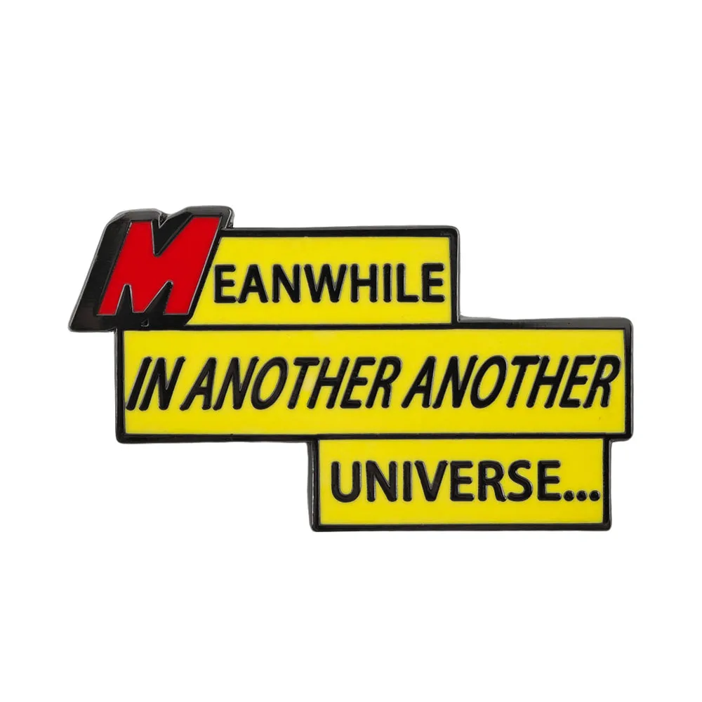 Inzwischen in einem anderen Universum Emaille-Pin Retro-Comic-Broschen Gelbe Beschriftungsbox-Abzeichen Lustiger Geek-Schmuck Geschenk – Detail 4