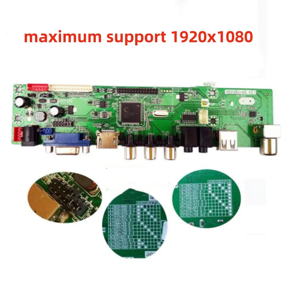 Imagem -04 - Universal Lcd tv Motorista Motherboard tv Reparação Acessórios Drive- Hdv56u-as Hdvx9-as Hdv56r-al V2.2