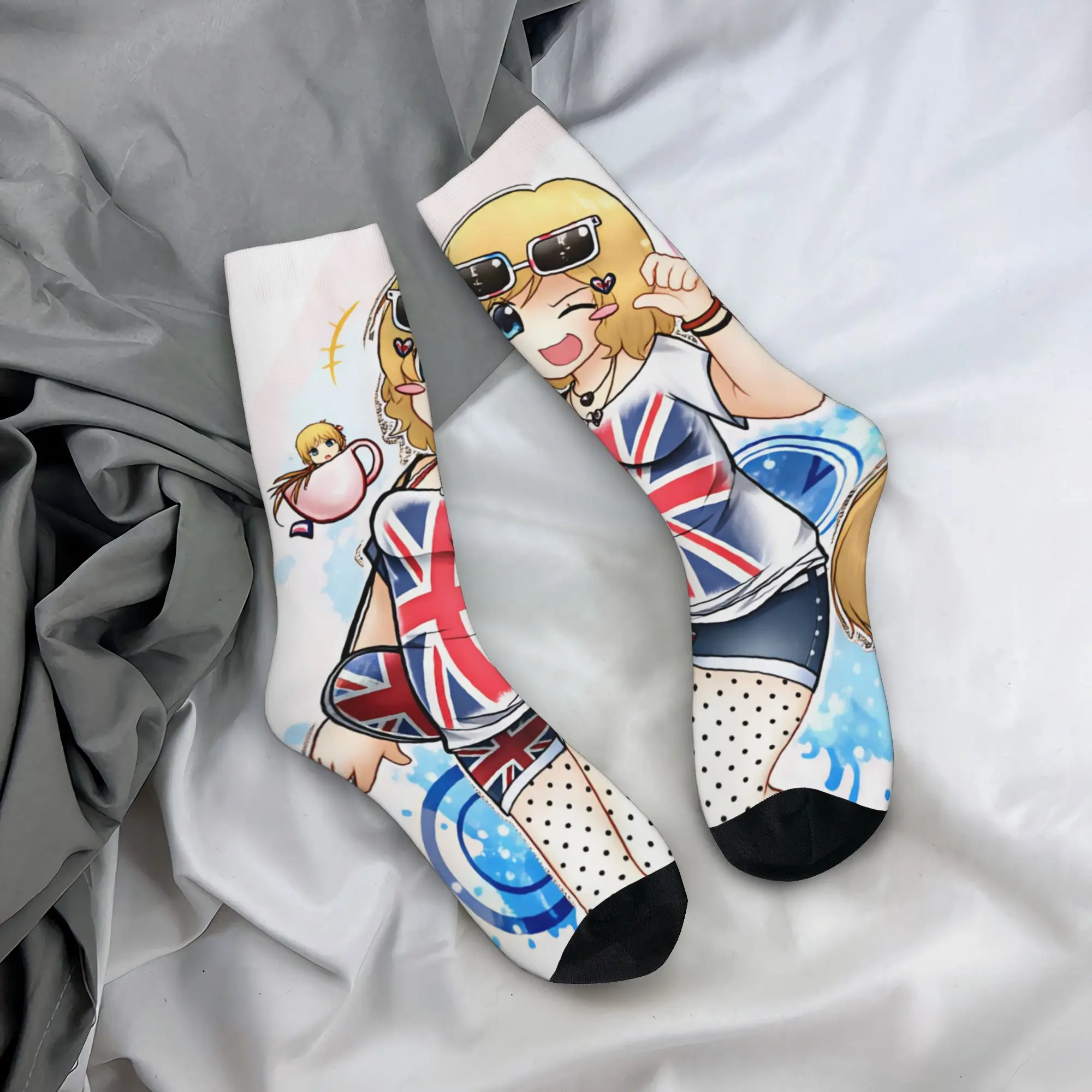 Cool H-Hetalia A-Axis P-Powers Anime Socks Women Men Warm 3D Print  Sports Basketball Socks
