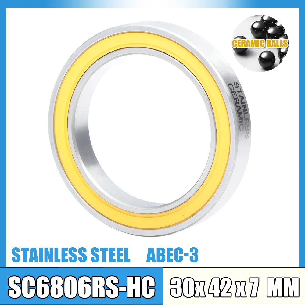 1PC Bottom Bracket Bearings 6805RS 6806RS MR2437RS 6805N R12RS Bicycle Hybrid Ceramic Balls Repair Parts for MTB Road Bike 2RS