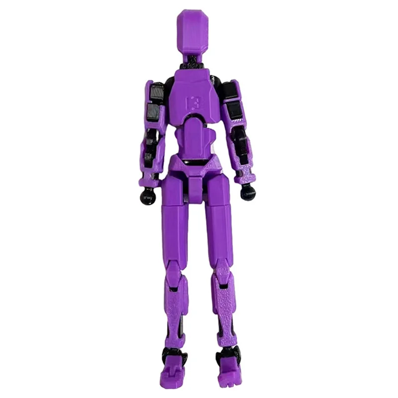 

FBIL-Multi-Jointed Movable Robot 3D Printed Mannequin Dummy Action Figures Game Kid Adult Decompression Tools Durable ,Purple
