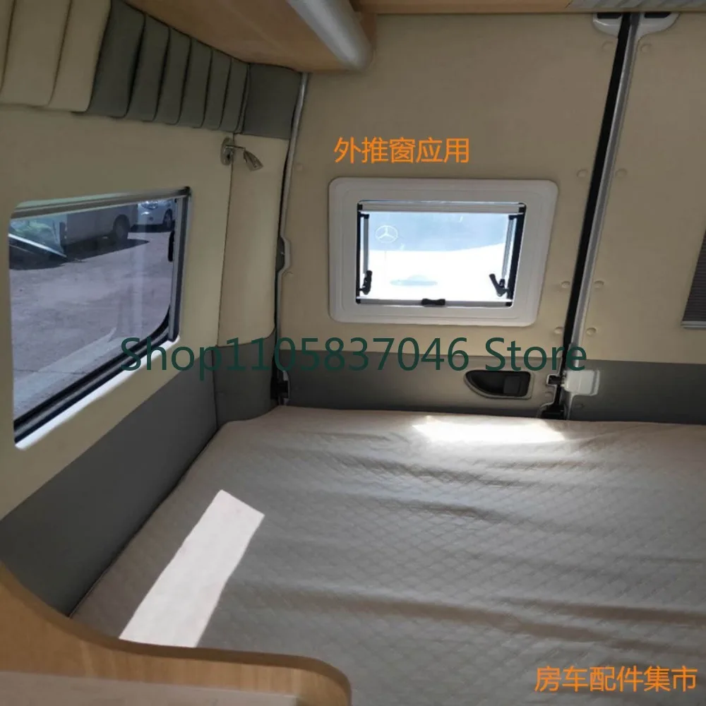 Motorhome window acrylic extrapolation window trailer modification mosquito proof and sunshade forehead double-layer glass