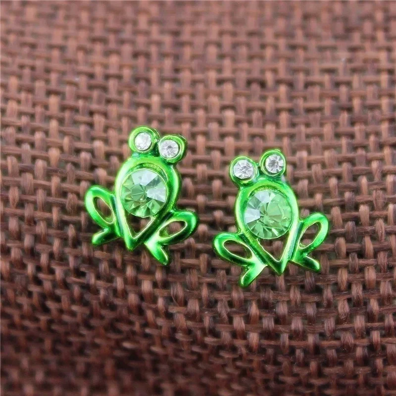 Delysia King Women Cartoon New Cute Little Frog Studded with A Small Personality Ear Studs