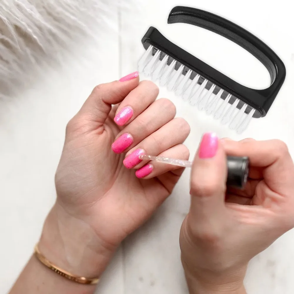 ネイルケア ネイルブラシ ダスト ソリッドカラー クリーニングブラシ 爪ツール 多機能爪スクラブブラシ ネイルメンテナンス