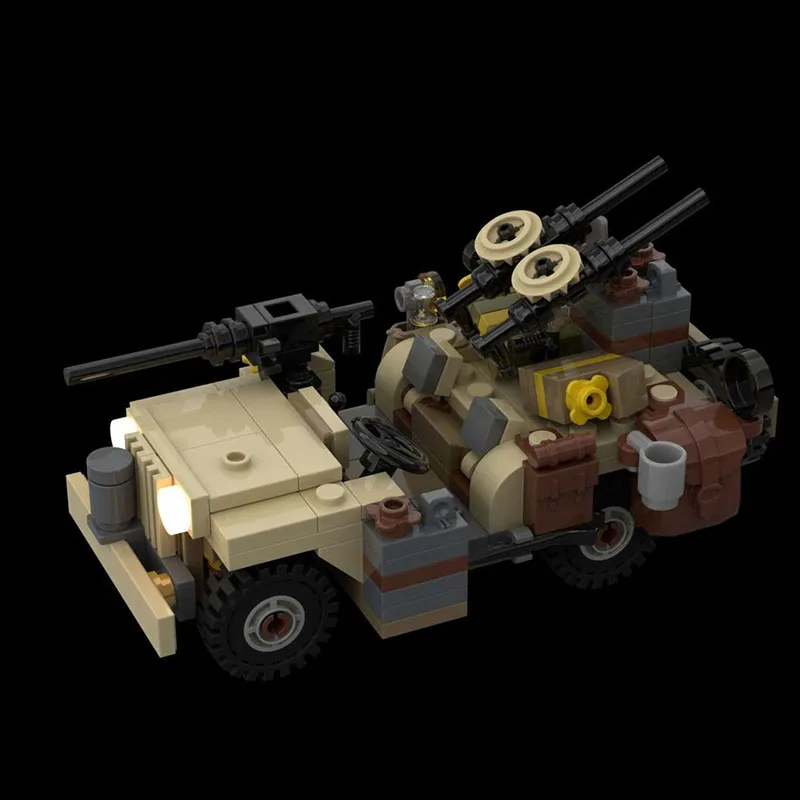 218pcs MOC BRITISH S A Jeepped WILLYS LRDG Long Creator Designer Sets Model Building Blocks Home Decor Room Decor Gift For Boys