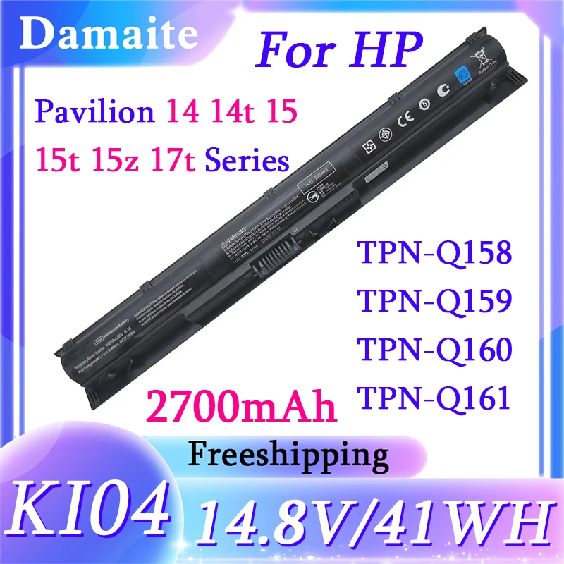 

KI04 K104 Laptop Battery 800049-001 for HP Pavilion 15-ab292nr 14-ab000 17-g000~17-g099 HSTNN-DB6T/LB6R HSTNN-LB6S/LB6T