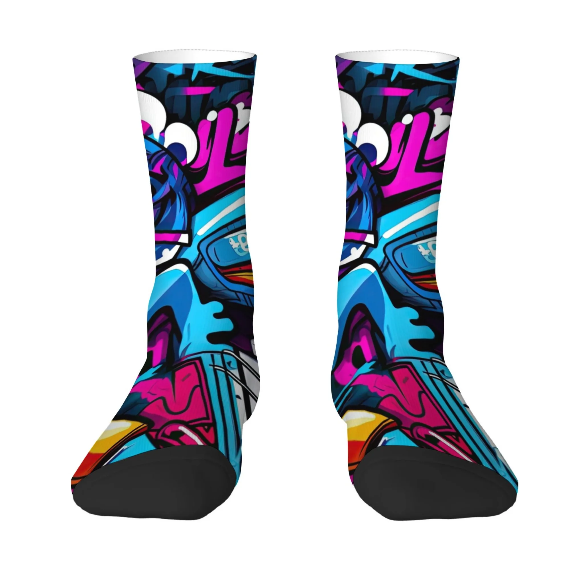 Novel and Funny Cartoon-themed Colorful Men's Socks Comfortable Durable Soft Socks Quirky Hip-hop Fashion Harajuku Socks
