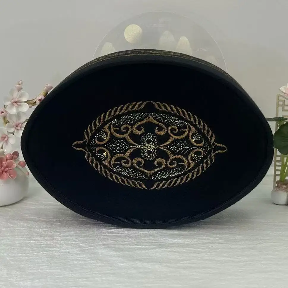 Peci Muslim Pria Pakaian Produk Pajak Turki Sholat Malaysia Topi Kippa Islami Kufi Topi Hitam 03625
