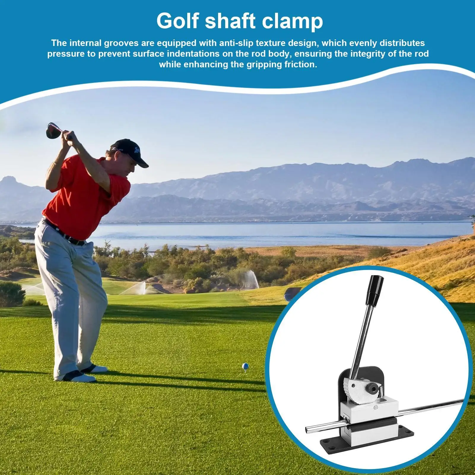 Golf Club Vise Heavy Duty Rustproof Anti-Slip Quick Release Golf Club Regripping Vice Clamp For Adjustment Maintenance