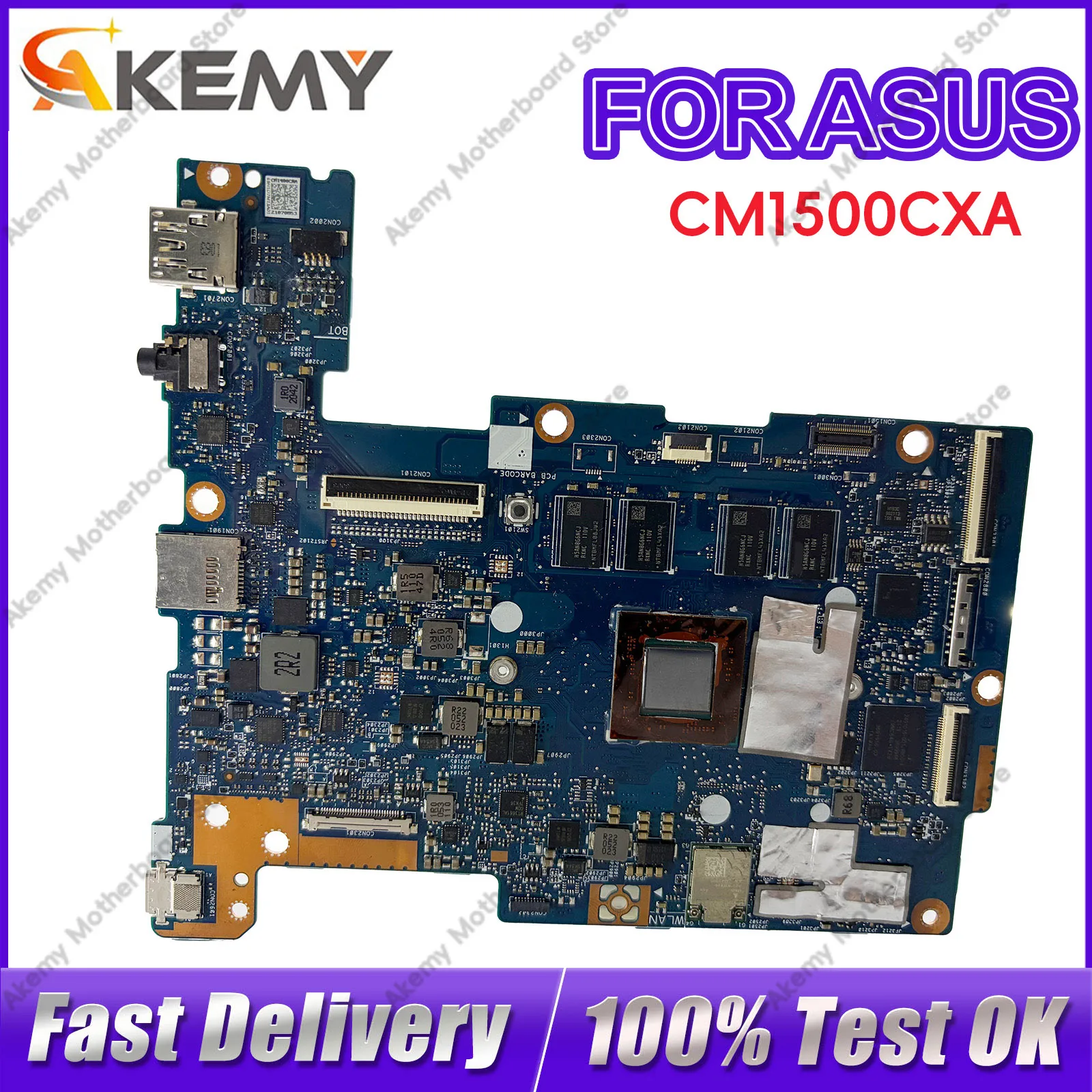 CM1500CXA Laptop Motherboard For ASUS Chromebook CM1500C CM1500CXA Notebook Mainboard With R3 R5 R7 CPU 100% tests OK