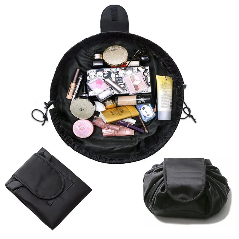 

Drawstring Travel Cosmetic Bag Makeup Bag Organizer Women Lipstick Eye Shadow Brush Pouch Toiletry Beauty Storage Bags 2022