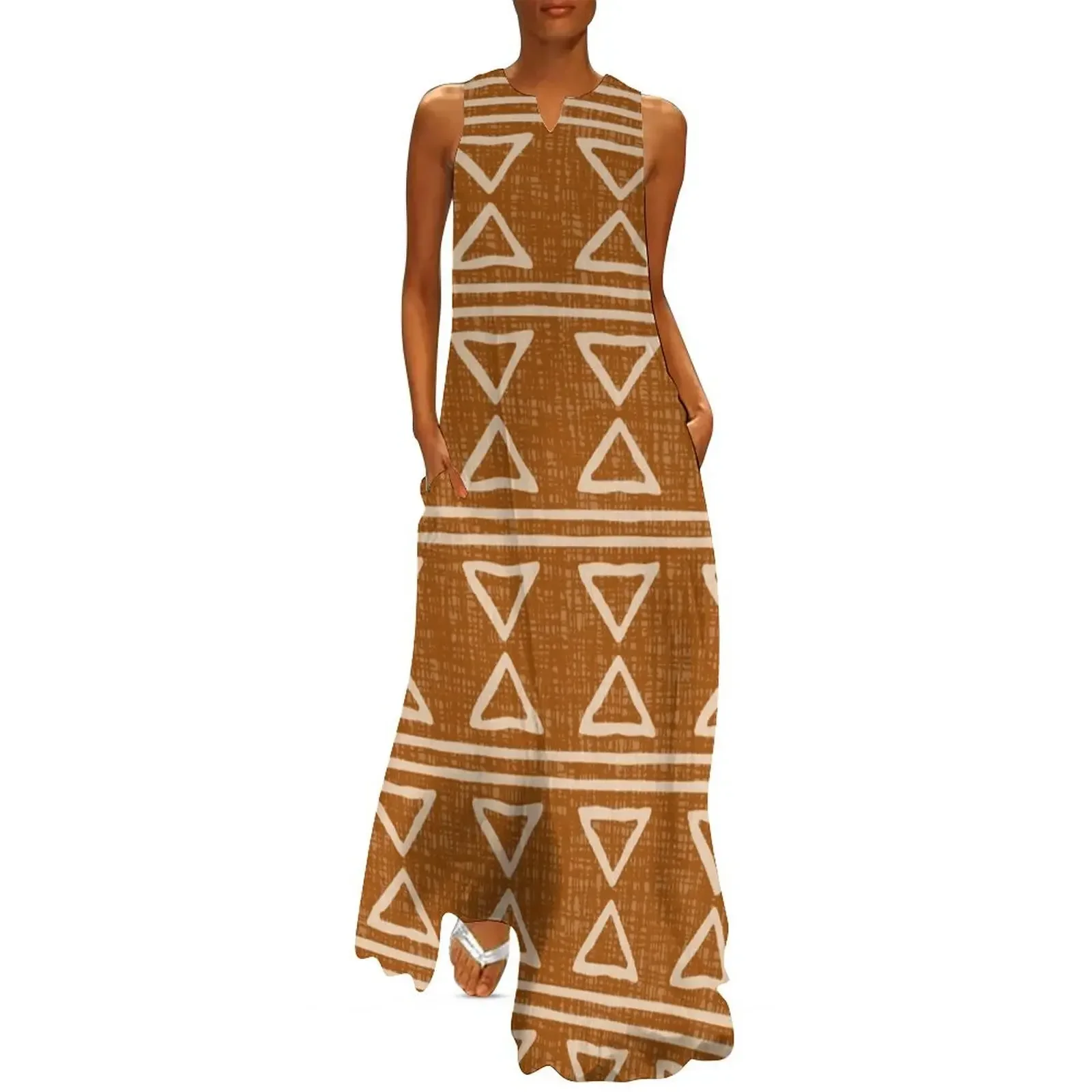 

Mud Cloth Pattern 224 Long Dress dresses for woman Women's summer dress womans clothing summer woman dress 2025