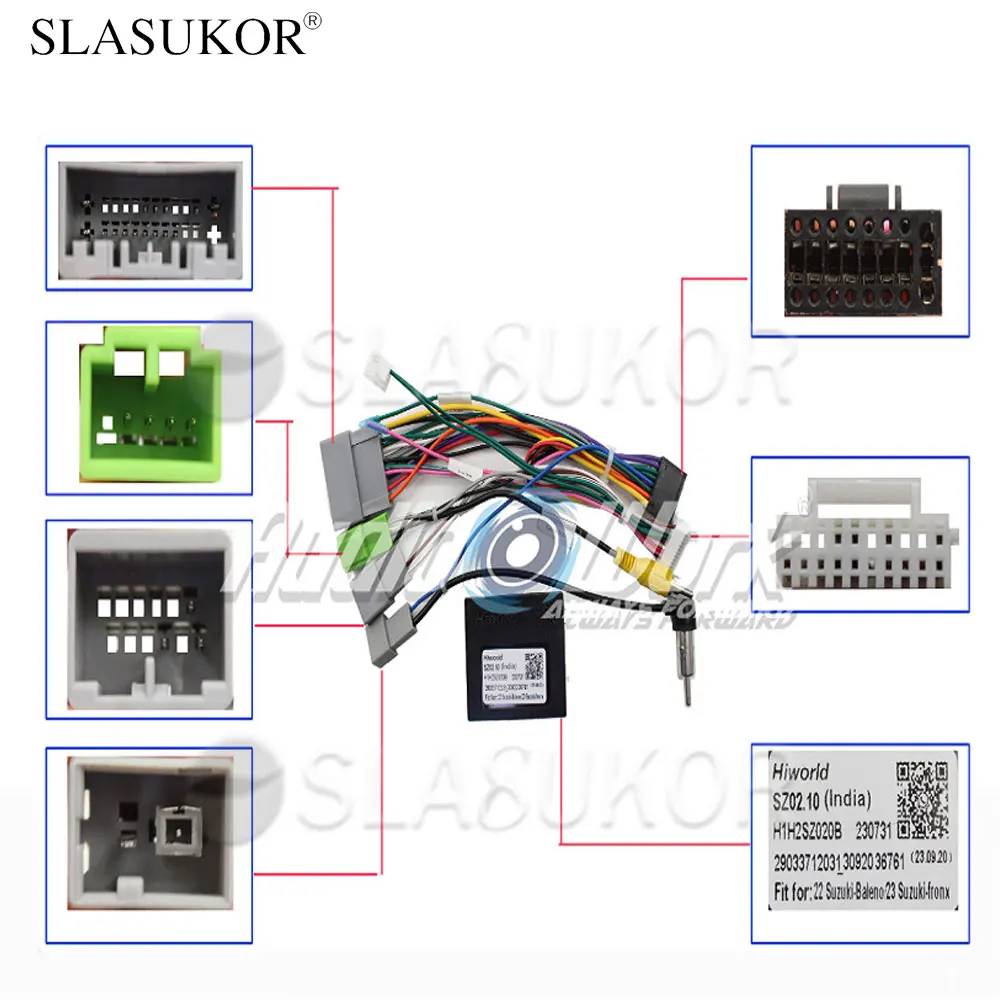 16PIN Car Radio Cable For SUZUKI S-CROSS （ISRAEL）2022 Canbus Cable Power Wire Cable Android Car