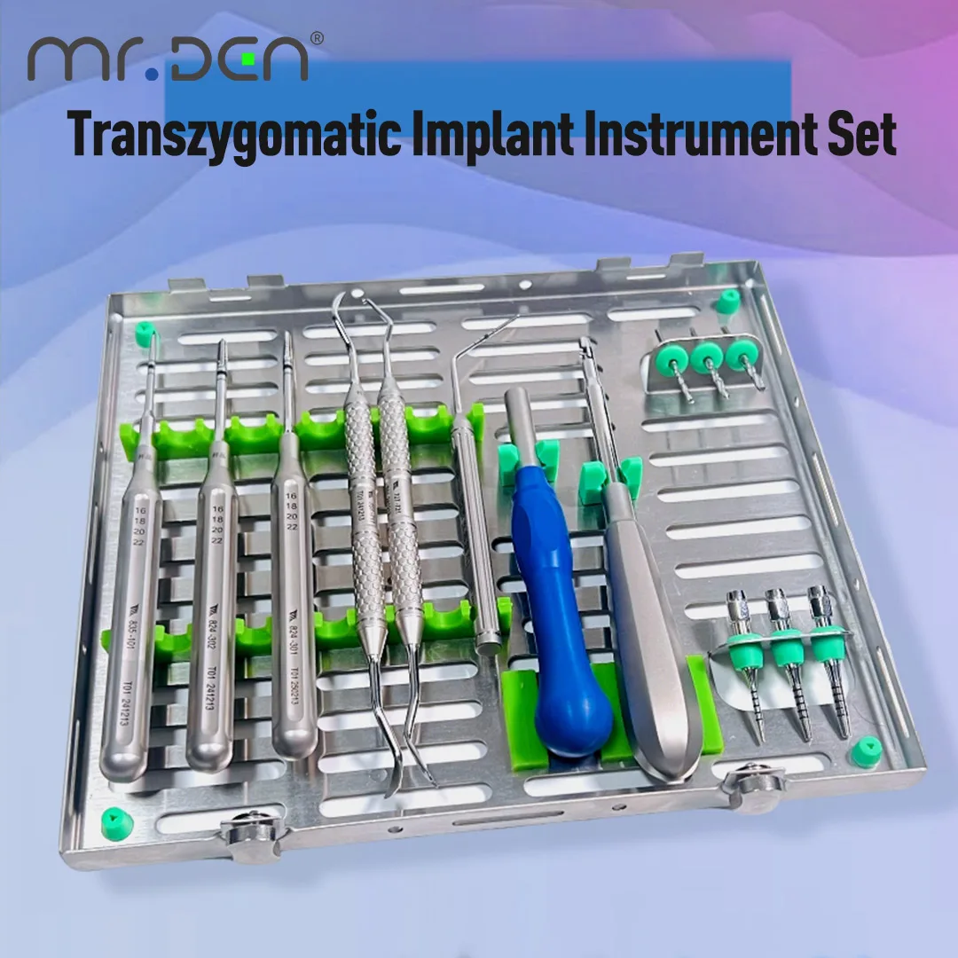 

MR DEN Dental Pterygo-maxillary Implant Instruments Bone Expander Locator Dental Periosteal Elevator Transzygomatic Implant