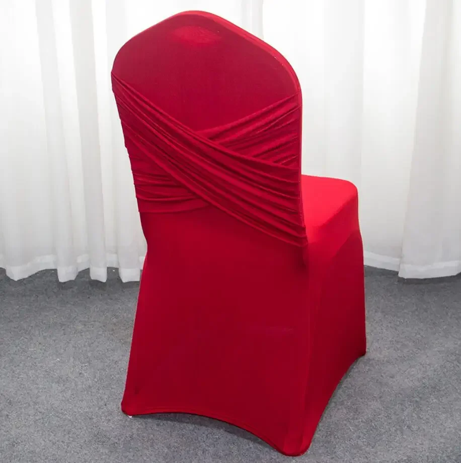 Chair Covers Wedding Decoration Spandex Universal Two Cross Swag Back Luxury Design Nice Birthday Party Hotel On Sale