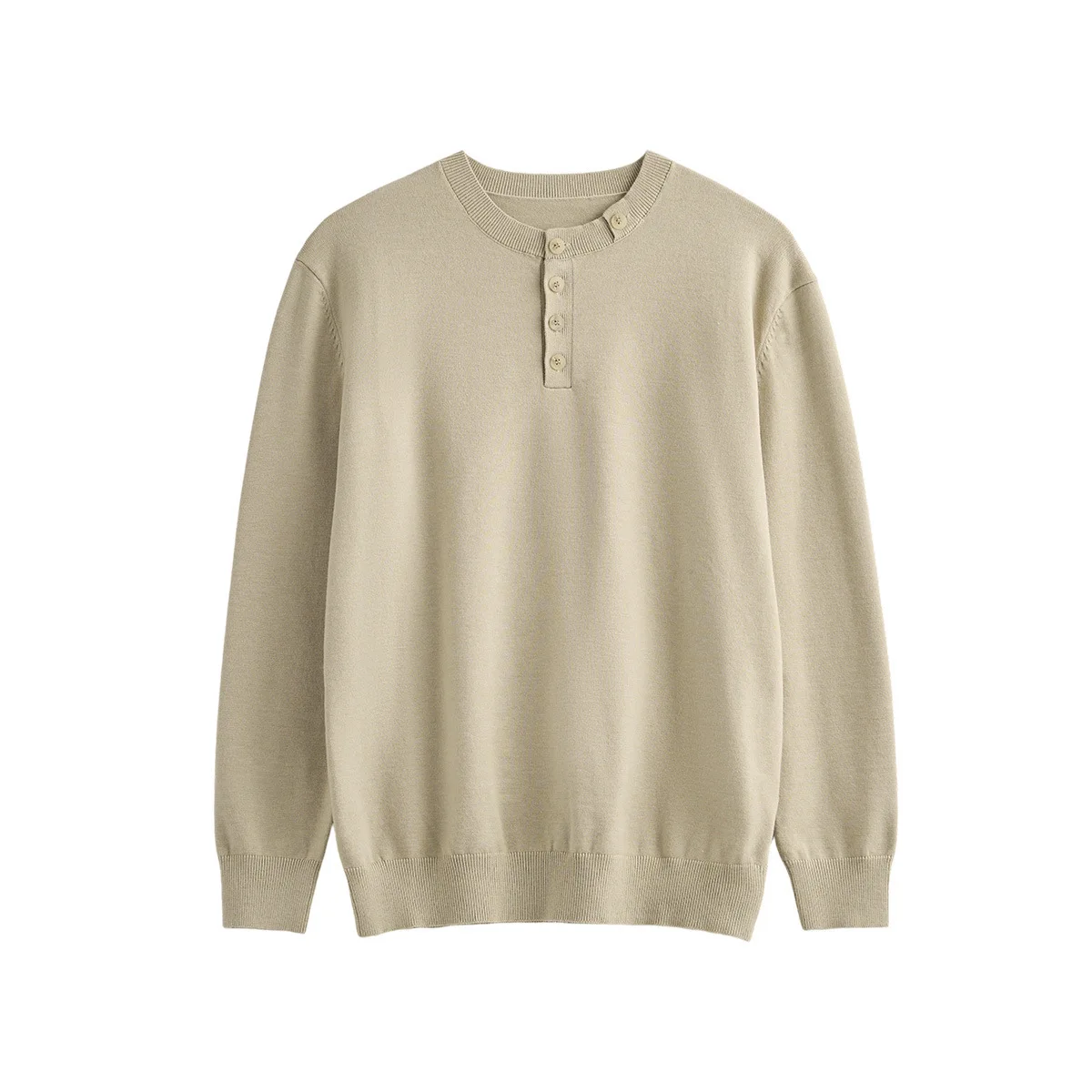 Heren herfsttrui half open henley-kraag minimalistische casual binnenkleding gebreide top