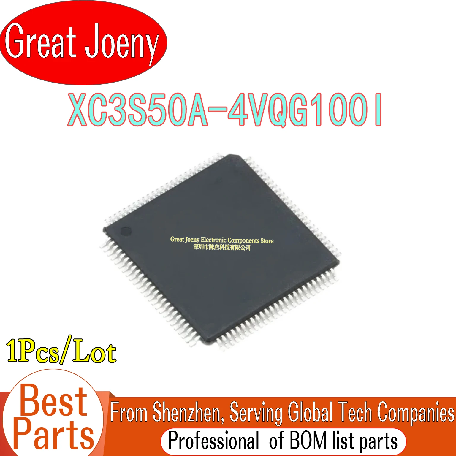 

100% New Original XC3S50A XC3S50A-4VQG100I IC Chipset VQFP-100