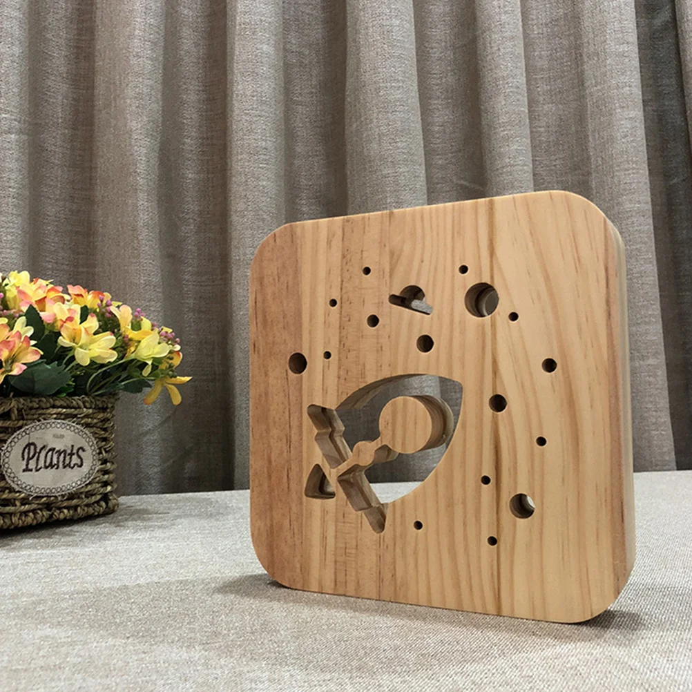 1 قطعة ضوء خشبي ثلاثي الأبعاد لغرفة النوم Usb بالطاقة مصباح للزينة المنزل ثلاثية الأبعاد ضوء المصباح الخشبي ديكور هدية #6