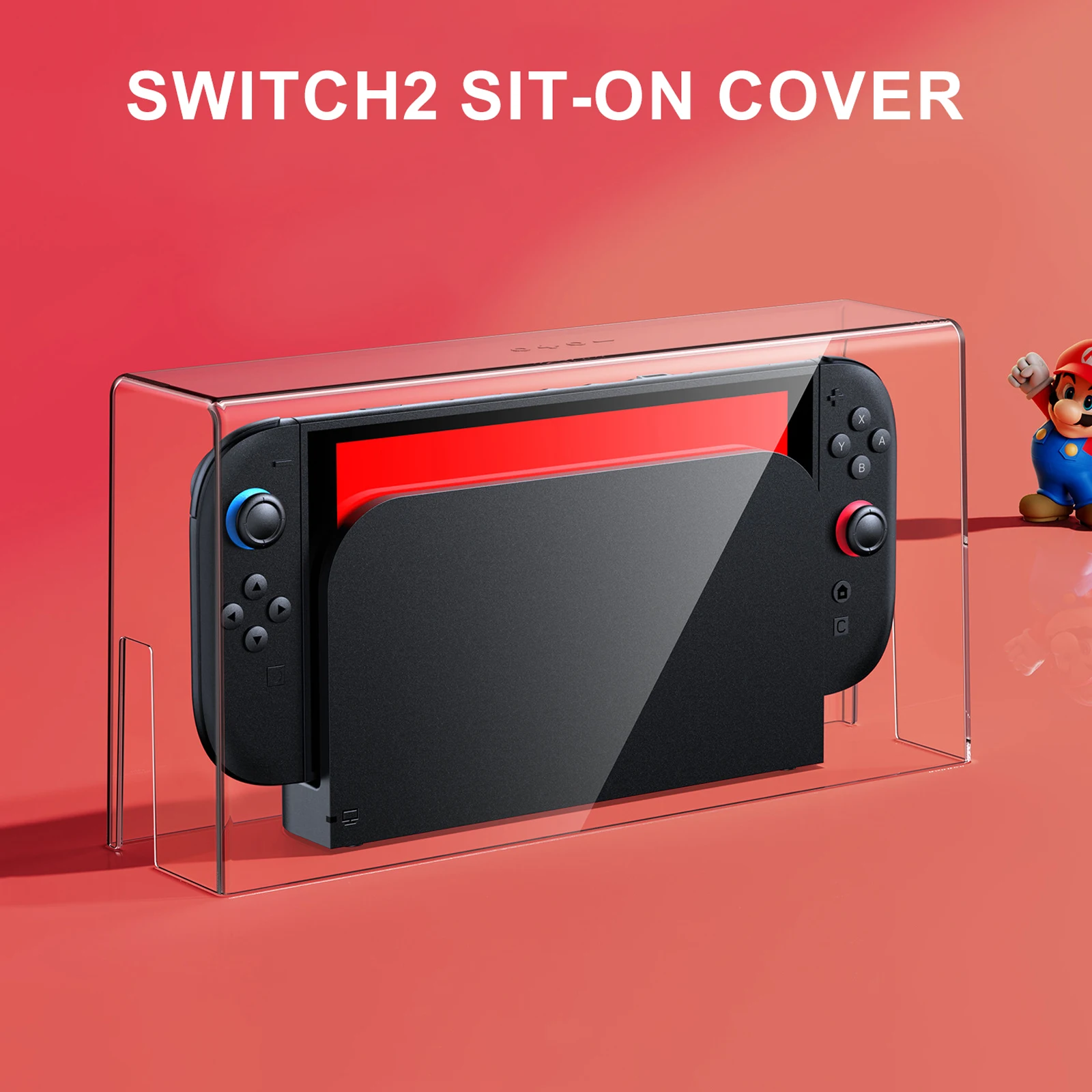 Dustproof Protective Cover For Switch 2 Accessories Transparent Acrylic Protective Case Switch1/2 Compatibility Display Box