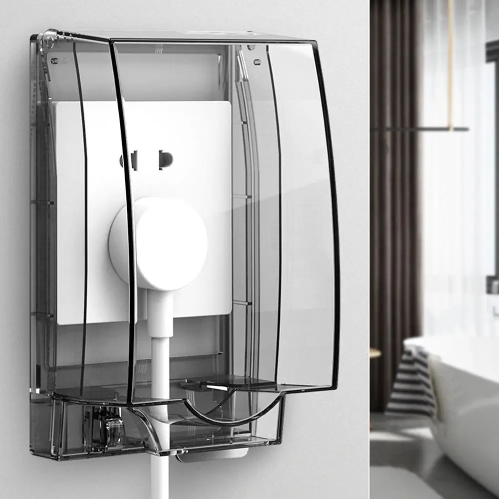 

Настенный переключатель Защитная крышка Самоклеящаяся увеличенная защита типа 86, пластиковая брызгозащищенная коробка для ванной комнаты