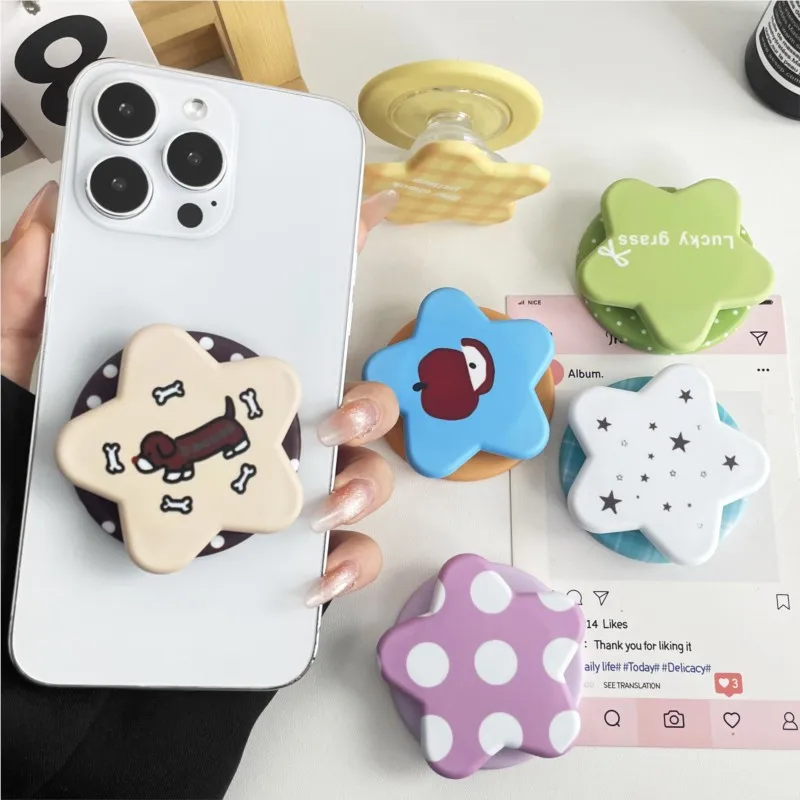 

Cute Star Shape For Magnetic Phone Grip Stand Collapsible Kawaii Cartoon Star Shape Kickstand for MagSafe iPhone Android