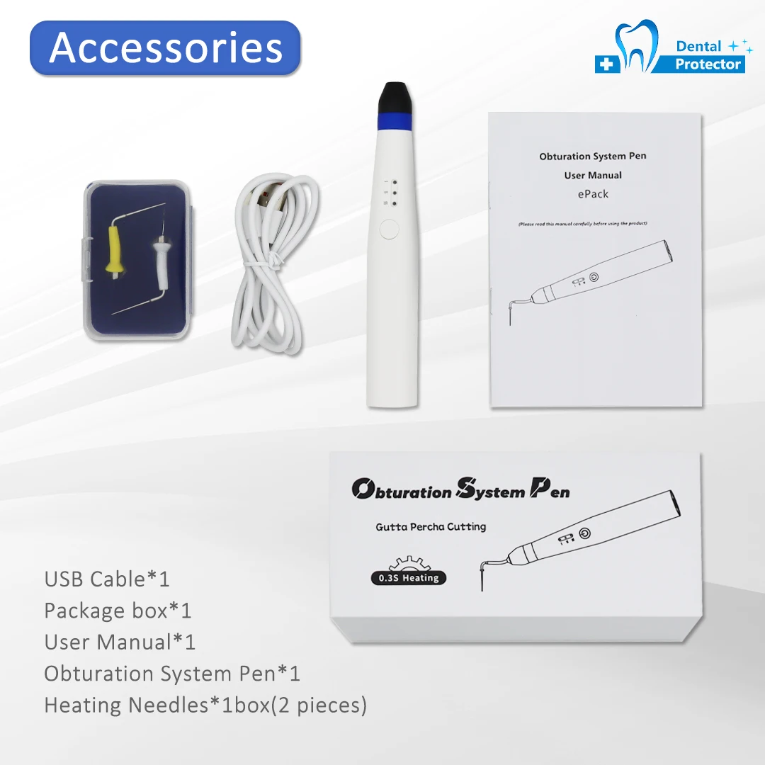 Dental Gutta Percha Cutter ePack Endodontic Obturation System Pen 3 Heating Levels Type-C Rechargeable Root Canal Filling Tool