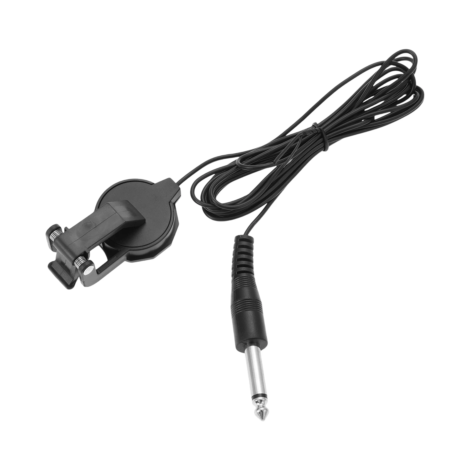 Clip-On Guitar Pickup with 1/4 Inch Plug for Acoustic Guitar Instrument Microphone for Ukulele Violin  ABS and Metal Portable