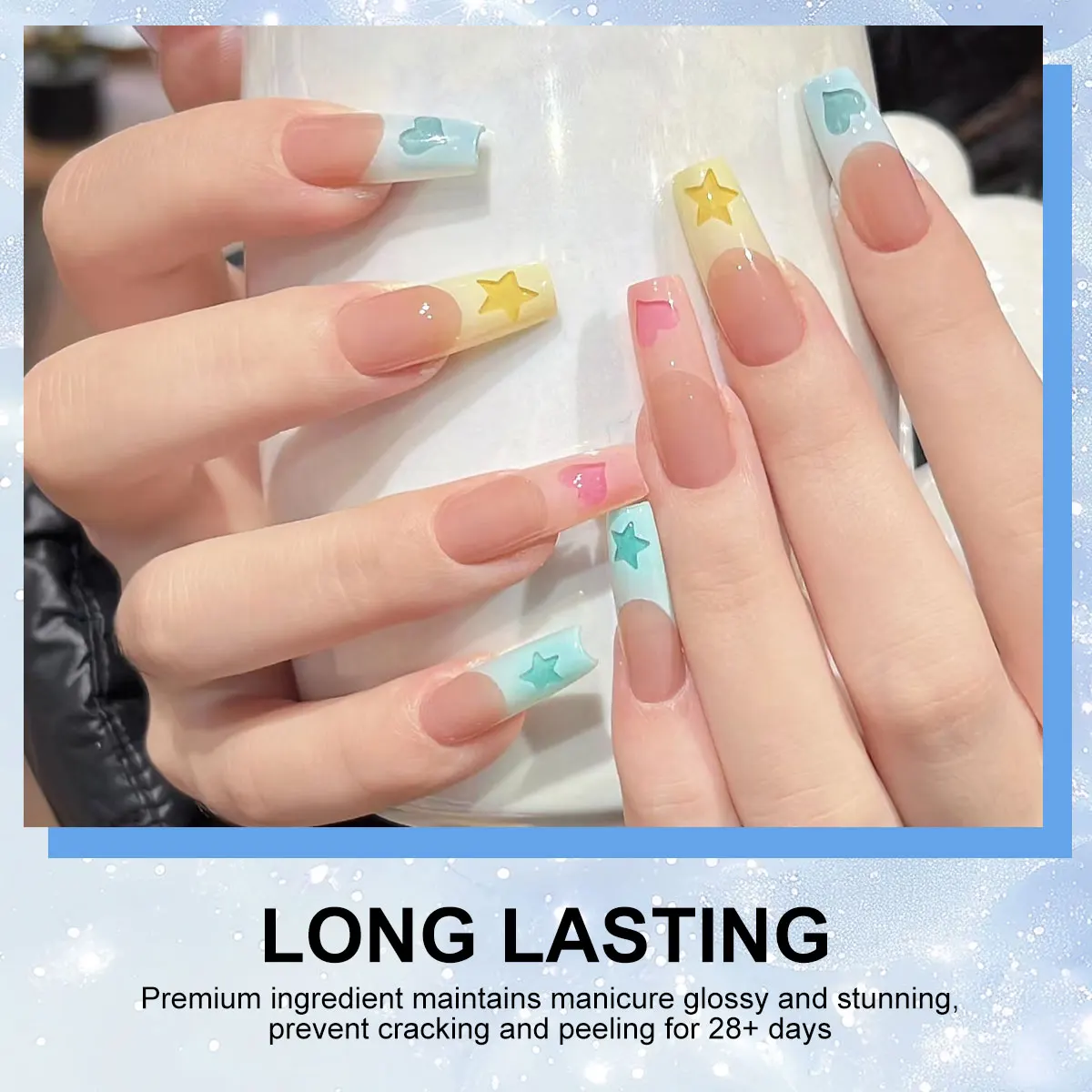 LIMEGIRL 7w1 Zestaw Żeli do Malowania Gradientu 9 Kolorów Gradientowych Szybkoschnący Żel z 50 Gąbkami do Paznokci DIY Zestaw Żeli Kolorowych