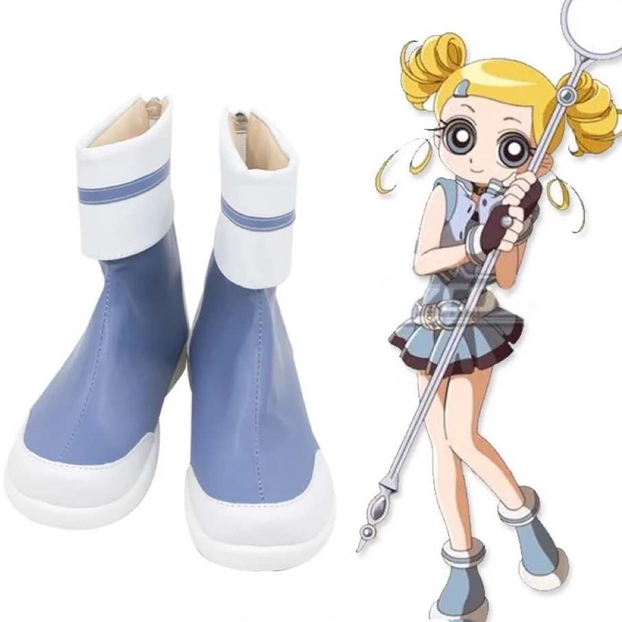 Powerpuff Cosplay Mädchen Schuhe Blossom Buttercup Bubbles Schuhe Stiefel Halloween