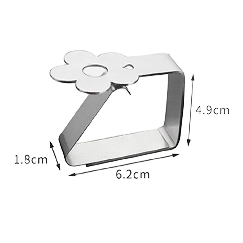8pcs Stainless Flower Tablecloth Clip Wedding Picnic Table Cover Clip Anti-Slip Tablecloth Clips Heavy Duty Tablecloth Clips