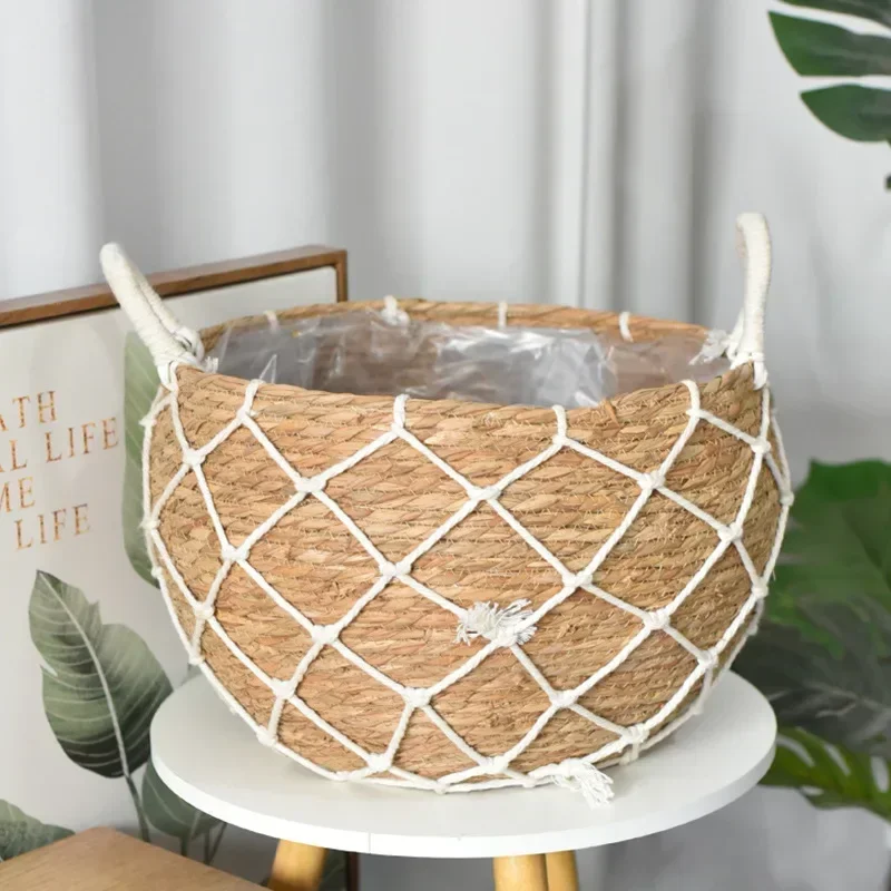 

Flower frame rattan living room home flower basket grass plant green plant decoration bamboo basket woven basket bamboo