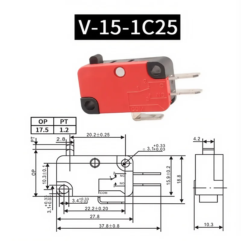 10 قطعة Microswitch السكتة الدماغية الحد التبديل V-15-1C25 V-151-1C25 V-152-1C25 V-153-1C25 V-155-1C25 V-156-1C25