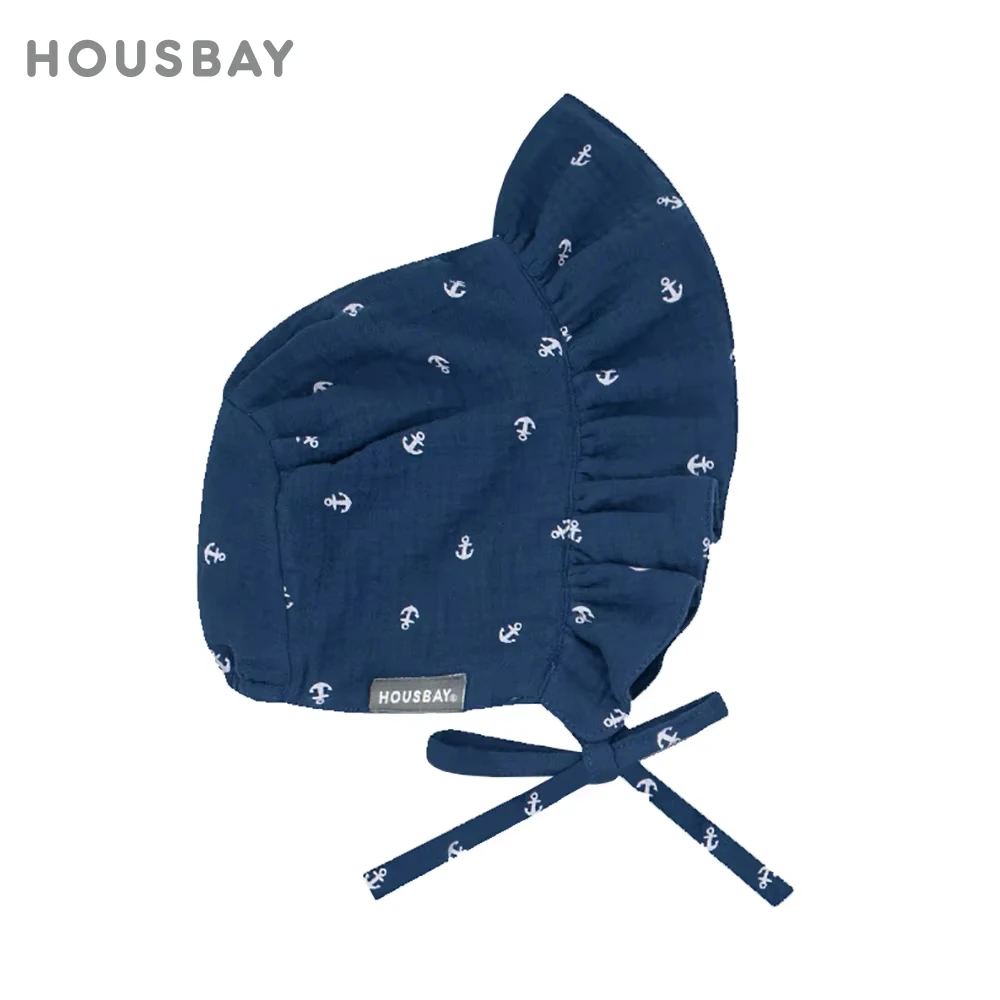 

Sun Hat For Babies Made Of Gauze Breathable And Adjustable For A Perfect Fit With A Large Brim To Protect The Neck