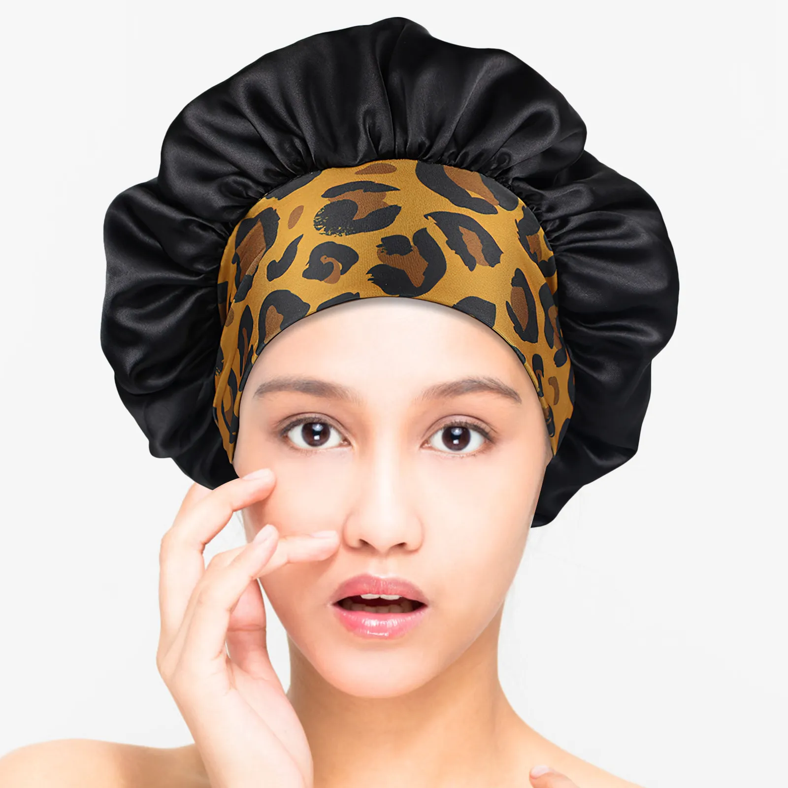 Comfortable Lightweight Polyester Sleep Cap for Women Hair Bonnet for Sleeping Prevents Oil Transfer Knots Easy Clean Reusable