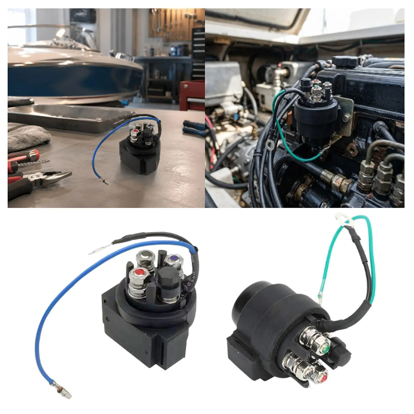 

Outboard Motor Relay Alloy Contact Spare Part Plastic Durable Marine Engine Fast Start Yacht Relay for Outboard Boat