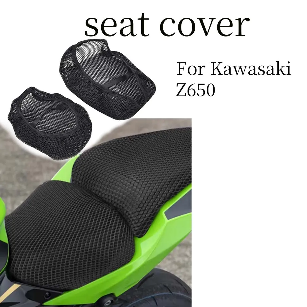 

For Kawasaki Z650 Z 650 Motorcycle Accessories 3D Mesh fabric Cushion Breathable Waterproof Protection Seat Cover