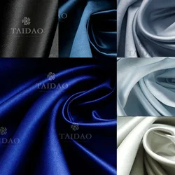 150x100cm Satin thick yarn fabric curtain costume satins solid color blue clothes satin high density wear-resistant 280g/m